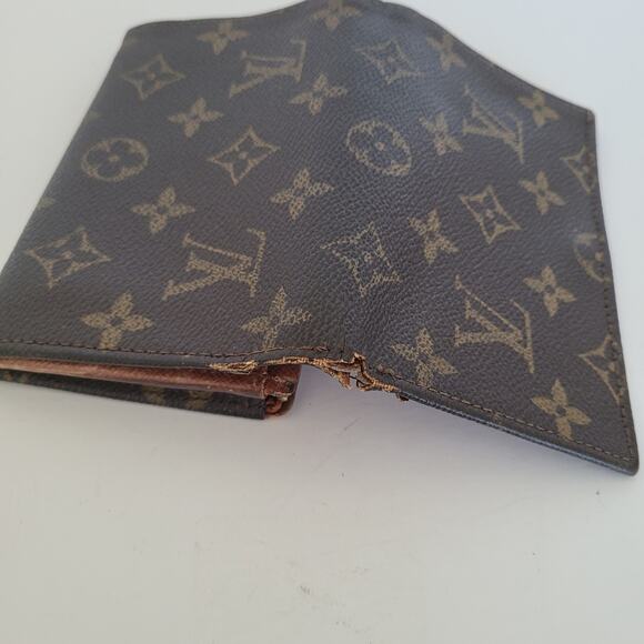 Louis Vuitton LV Portefeuille Tresor Bifold Wallet Medium Monogram Brown Vintage - Picture 10 of 14
